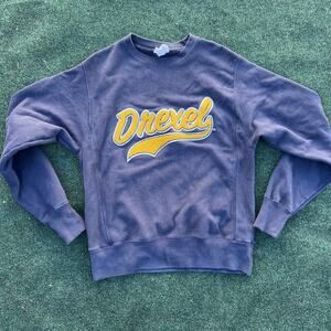 Y2k Champion Reverse Weave Warm Up Drexel University Crewneck Sweatshirt Small